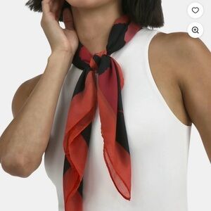 Time and Tru Red and Black Scarf